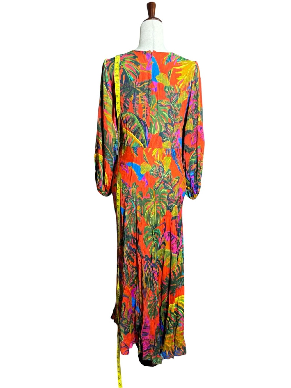 FARM Rio Red Tropical Print Long-Sleeve Midi Dress - Picture 3 of 13
